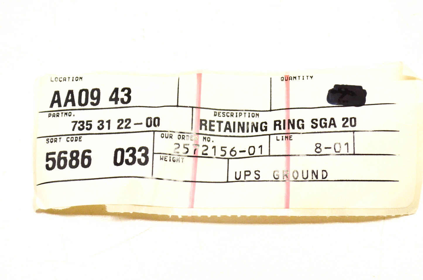 New OEM Husqvarna 735 31 22-00 Retaining Ring NOS