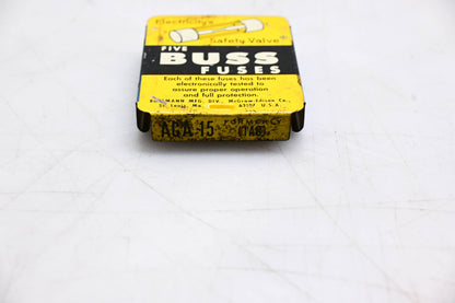 Eaton AGA-15 Bussmann Glass Tube Fuses Qty 5 NOS
