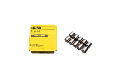 Eaton AGA-5 Bussmann Glass Tube Fuses Qty 5 NOS
