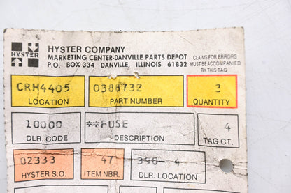 Hyster 0388732 Fuse 3-3/16"L NOS