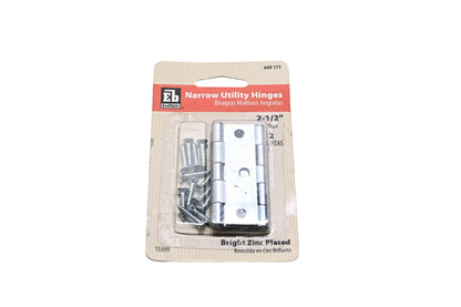 Everbilt 649171, 15399 Bright Zinc Plated Narrow Utility Hinges NOS