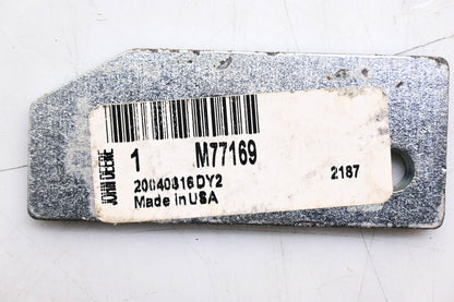 New OEM John Deere M77169 Plate 1.5"Wx3.5"L NOS