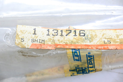 LPM 131716 Shims 7-2/8"Lx1"Wx1/32"D Qty 5 NOS