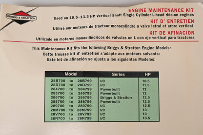 New OEM Briggs & Stratton 5109B 10.5 - 13.5 HP Engine Maintenance Kit NOS