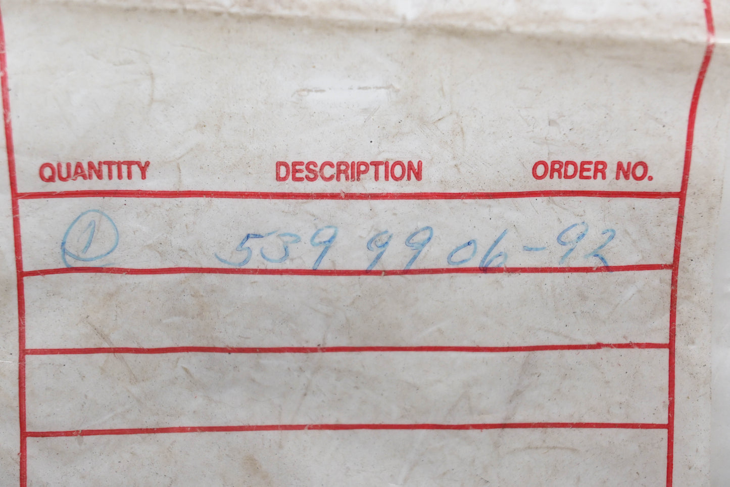 Aftermarket 539 99 06-92, 539990692 Washer NOS