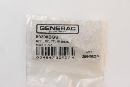 Generac 90200BGS, 915045Q, 15045 Yellow Quick Connect Nozzle NOS