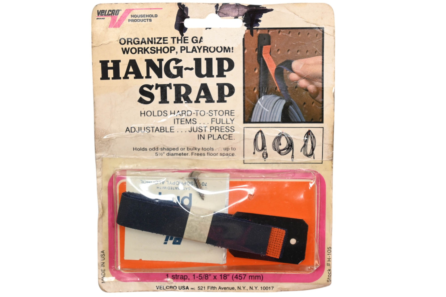 Velcro H-105 1-5/8" x 18" Hang-Up Strap Kit NOS