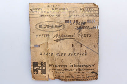 Hyster 109185 Oil Thrower NOS
