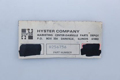 Hyster 0256756, 256756 Plate NOS