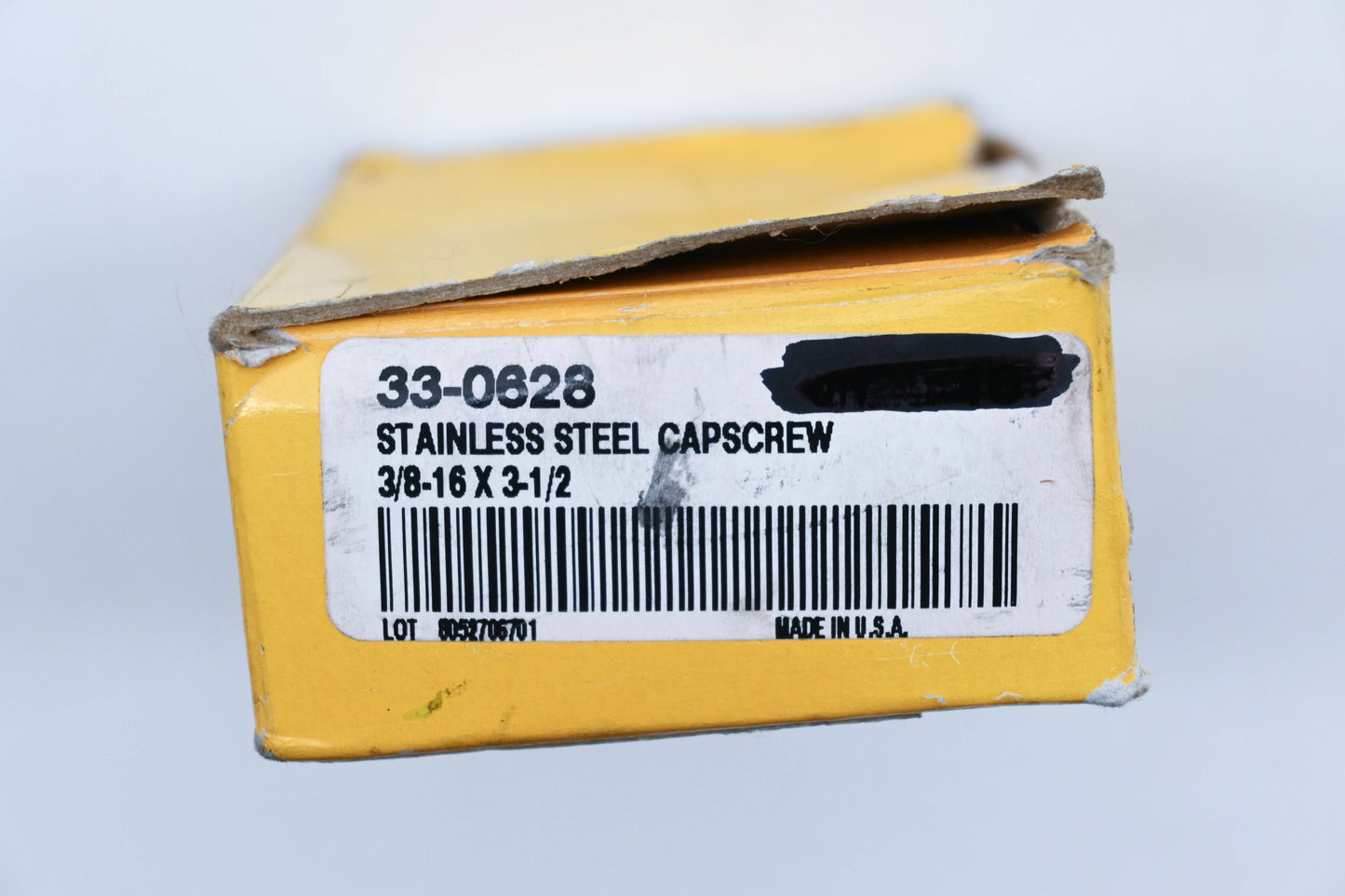 Kimball Midwest 33-0628 Stainless Steel 3/8"-16 x 3-1/2" Cap Screws Qty 6 NOS