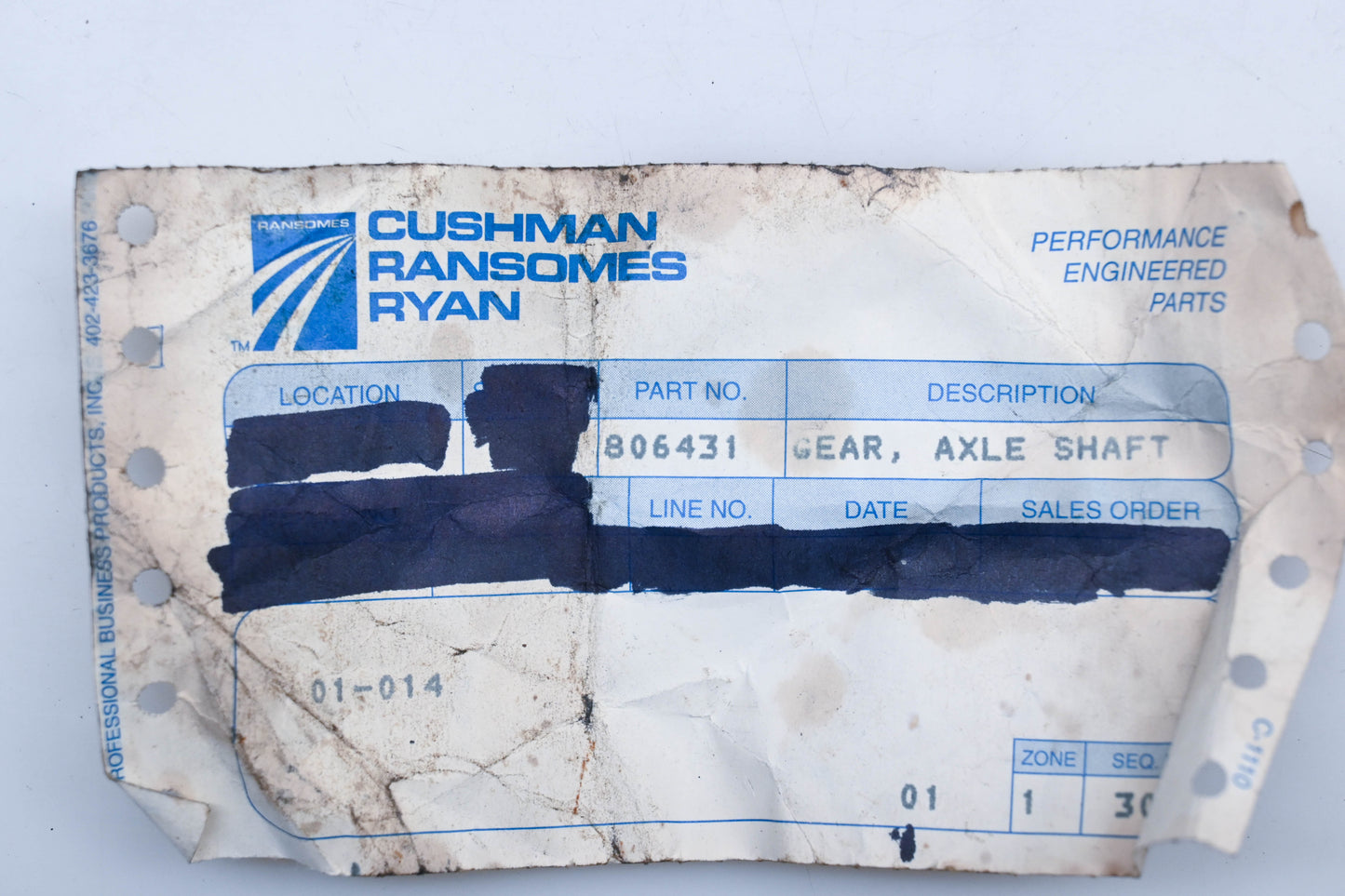 Cushman 806431 Axle Shaft Gear