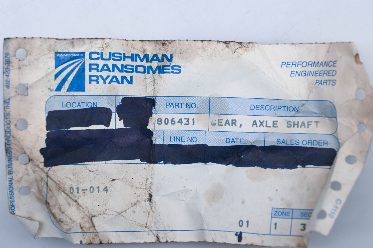 Cushman 806431 Axle Shaft Gear NOS
