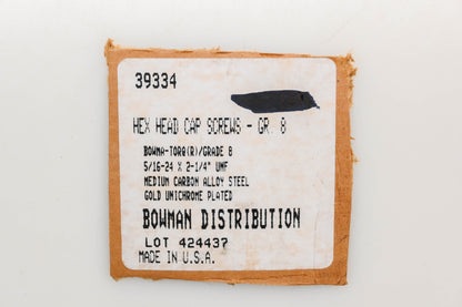 Bowman 39334 5/16"-24 x 2-1/4" Grade 8 Bolts Qty 2 NOS
