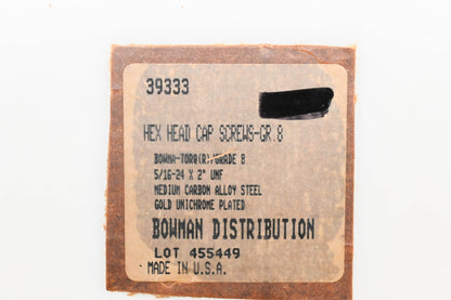 Bowman 39333 5/16"-24 x 2" Grade 8 Bolts Qty 2 NOS