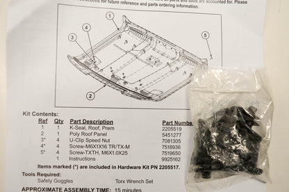 New OEM Polaris 2879952 K- Roof Sport RGT NOS