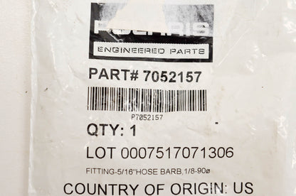 New OEM Polaris 7052157 Fitting 5/16" Hose Barb 1/8-90 Degree NOS