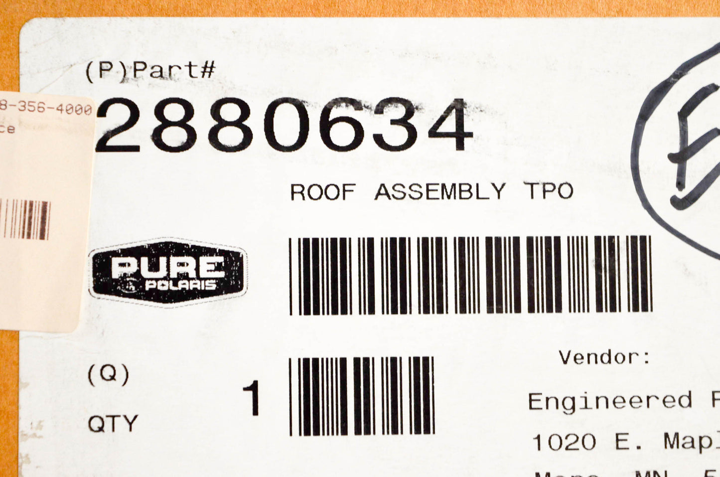 New OEM Polaris 2880634 Roof Assembly TPO NOS