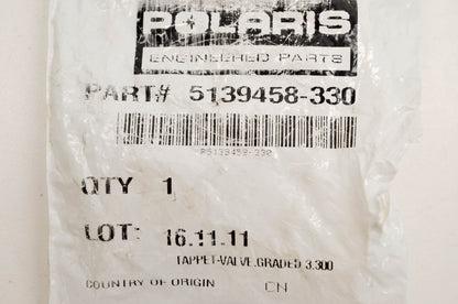 New OEM Polaris 5139458-330 Tappet Valve Graded 3.300 NOS