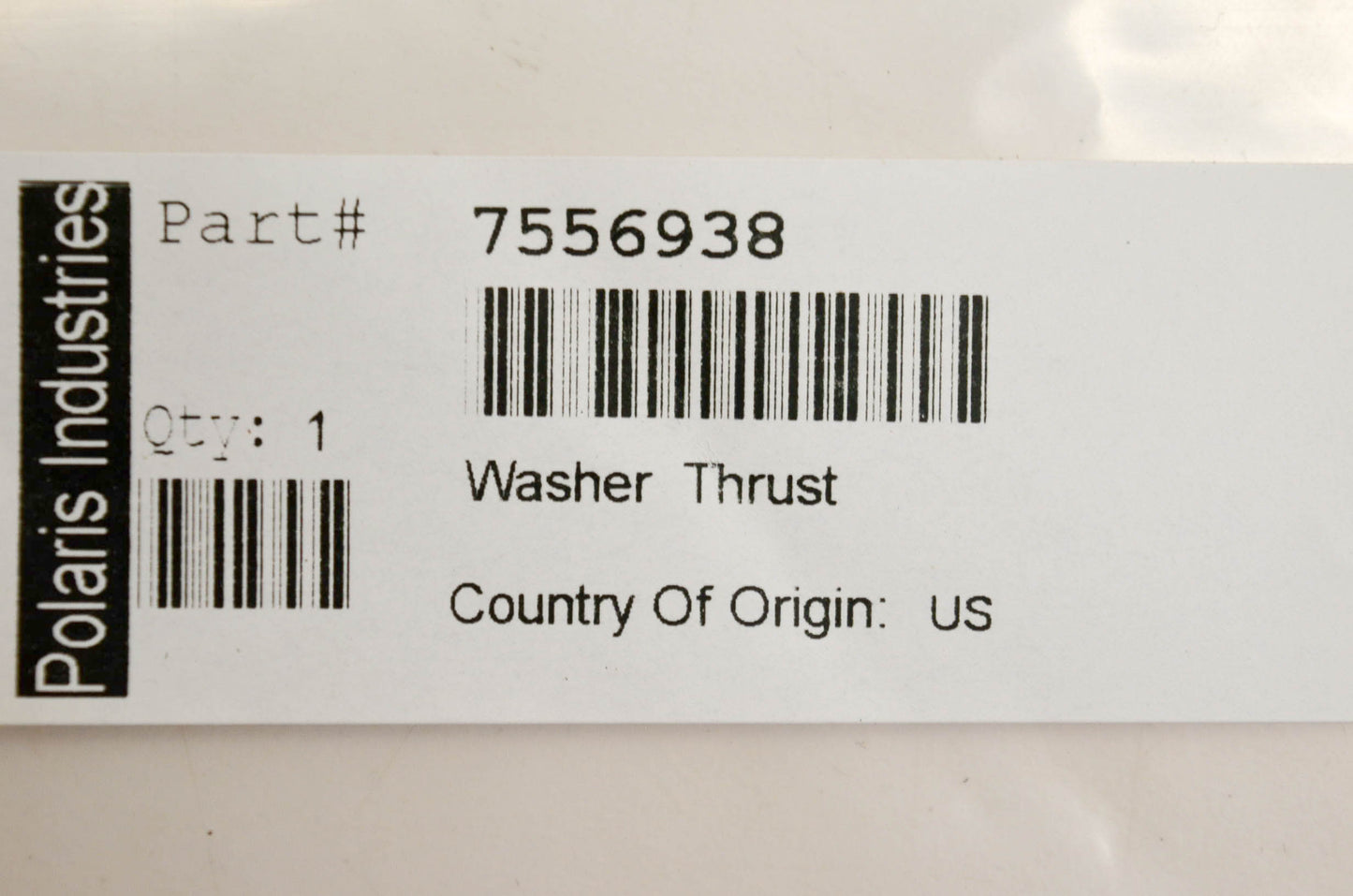 New OEM Polaris 7556938 Washer Thrust NOS