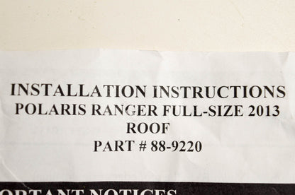 Spike Power Sports 88-9220 Full-Size Roof NOS