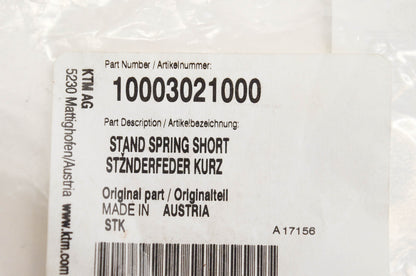 New OEM KTM 10003021000 Stand Spring Short NOS