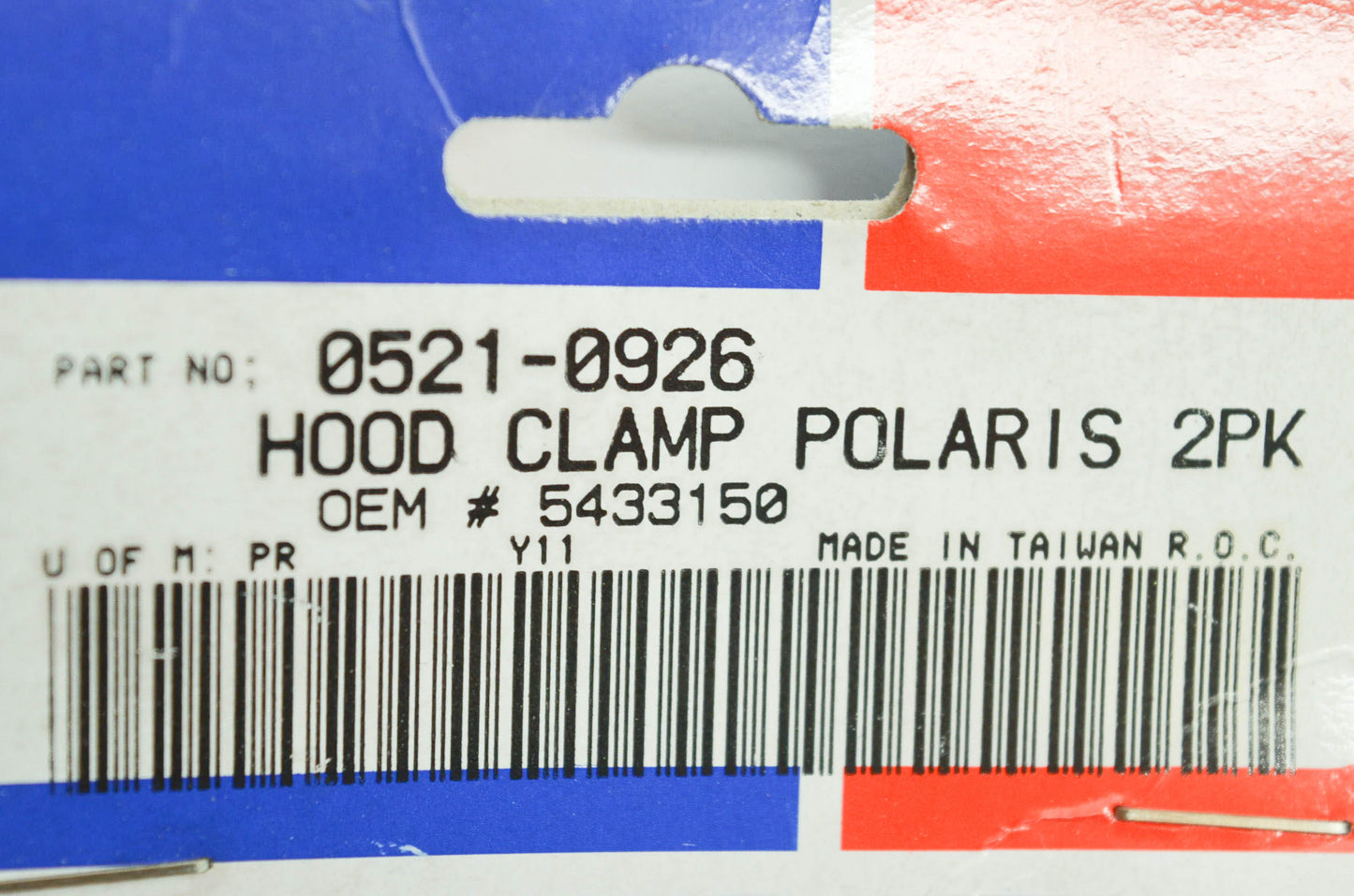 Parts Unlimited 0521-0926, 5433150 Hood Clamp Qty 2 NOS