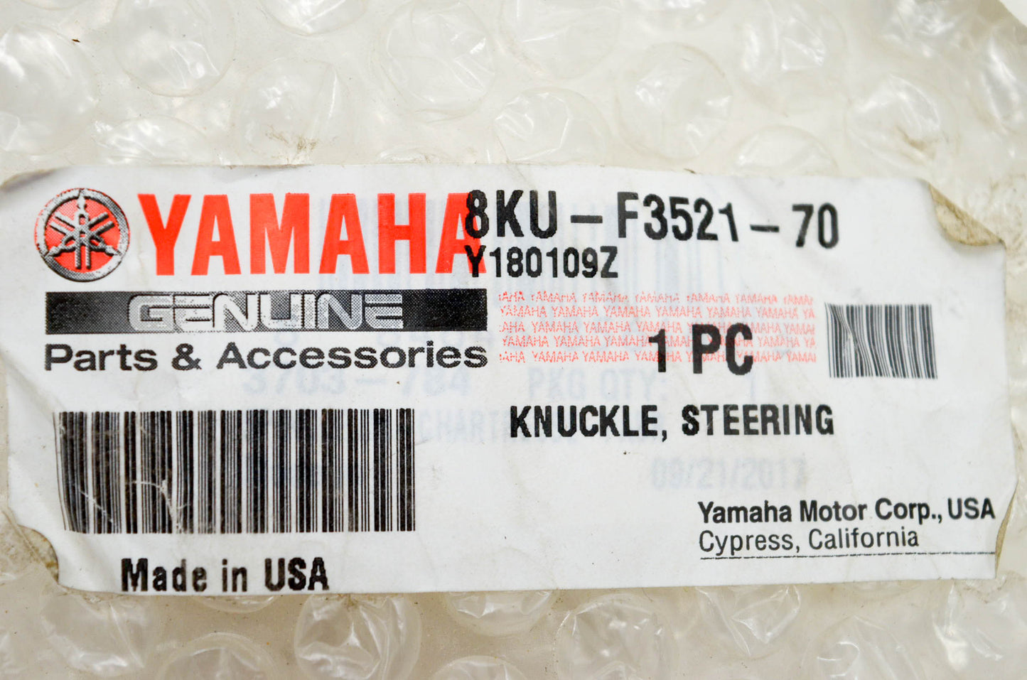 New OEM Yamaha 8KU-F3521-70-00 Knuckle Steering NOS