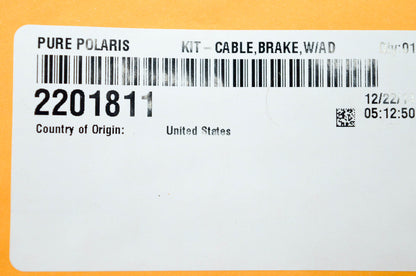 New OEM Polaris 2201811 Kit Cable Brake W/AD NOS