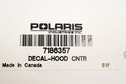 New OEM Polaris 7186357 Decal Hood CNTR NOS