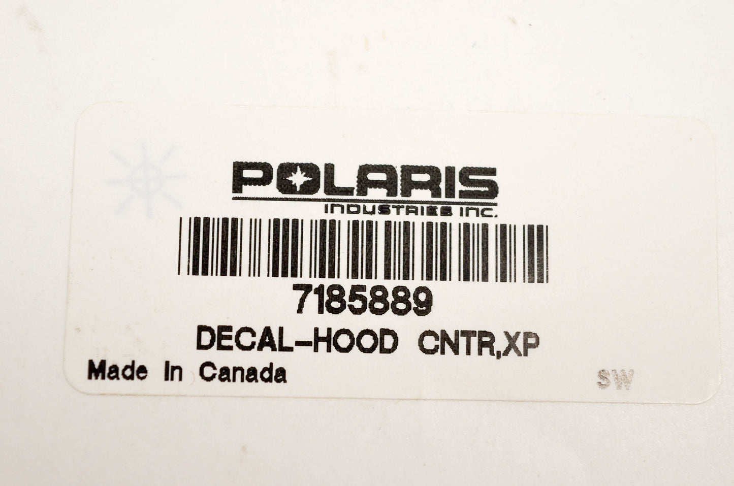 New OEM Polaris 7185889 Decal Hood CNTR XP NOS