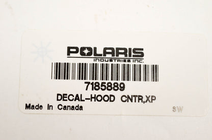 New OEM Polaris 7185889 Decal Hood CNTR XP NOS