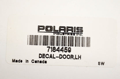 New OEM Polaris 7184459 Decal Door LH NOS