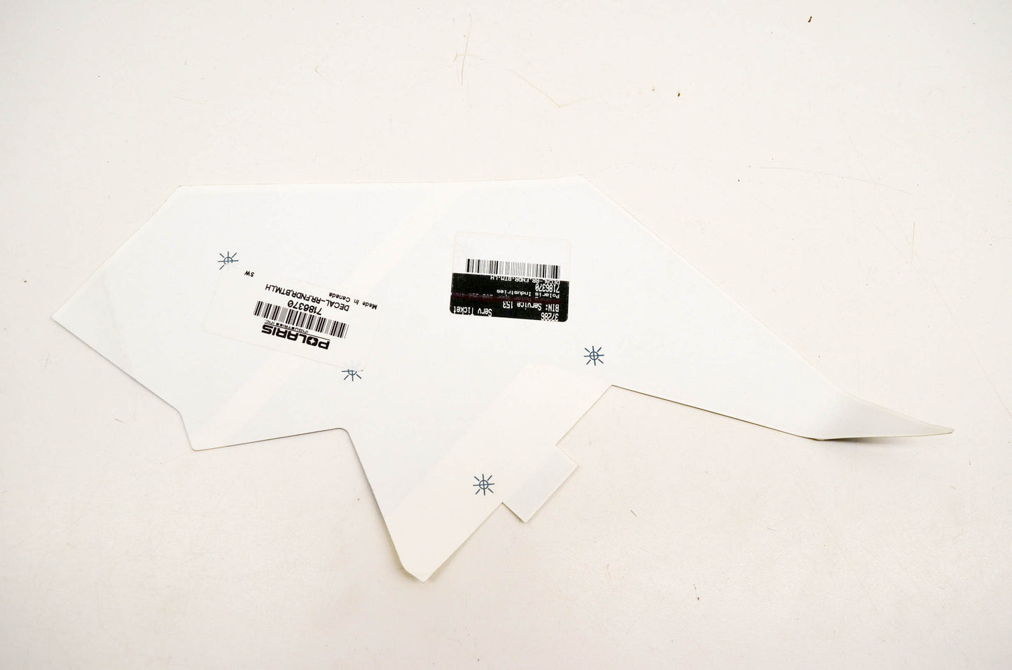 New OEM Polaris 7186370 Decal RR FNDR BTM LH NOS