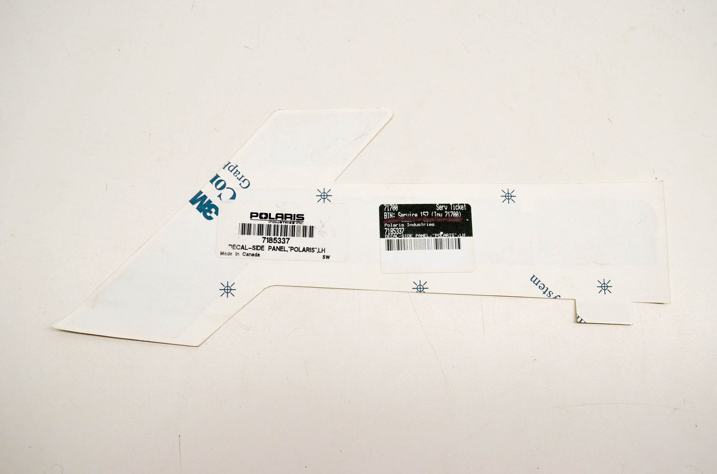New OEM Polaris 7185337 Decal Side Panel "Polaris" LH NOS