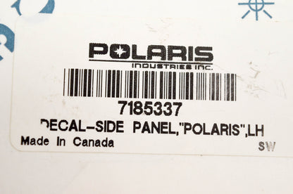 New OEM Polaris 7185337 Decal Side Panel "Polaris" LH NOS