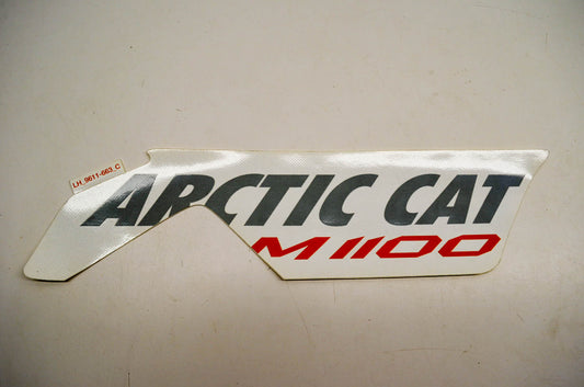 New OEM Arctic Cat 9611-663 Decal Side Panel Upper LH White NOS