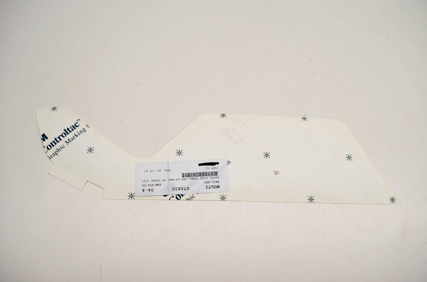 New OEM Arctic Cat 9611-663 Decal Side Panel Upper LH White NOS