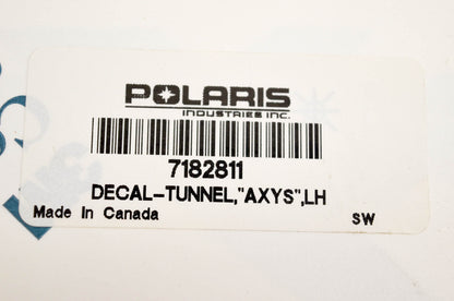 New OEM Polaris 7182811 Decal Tunnel "AXYS" LH NOS