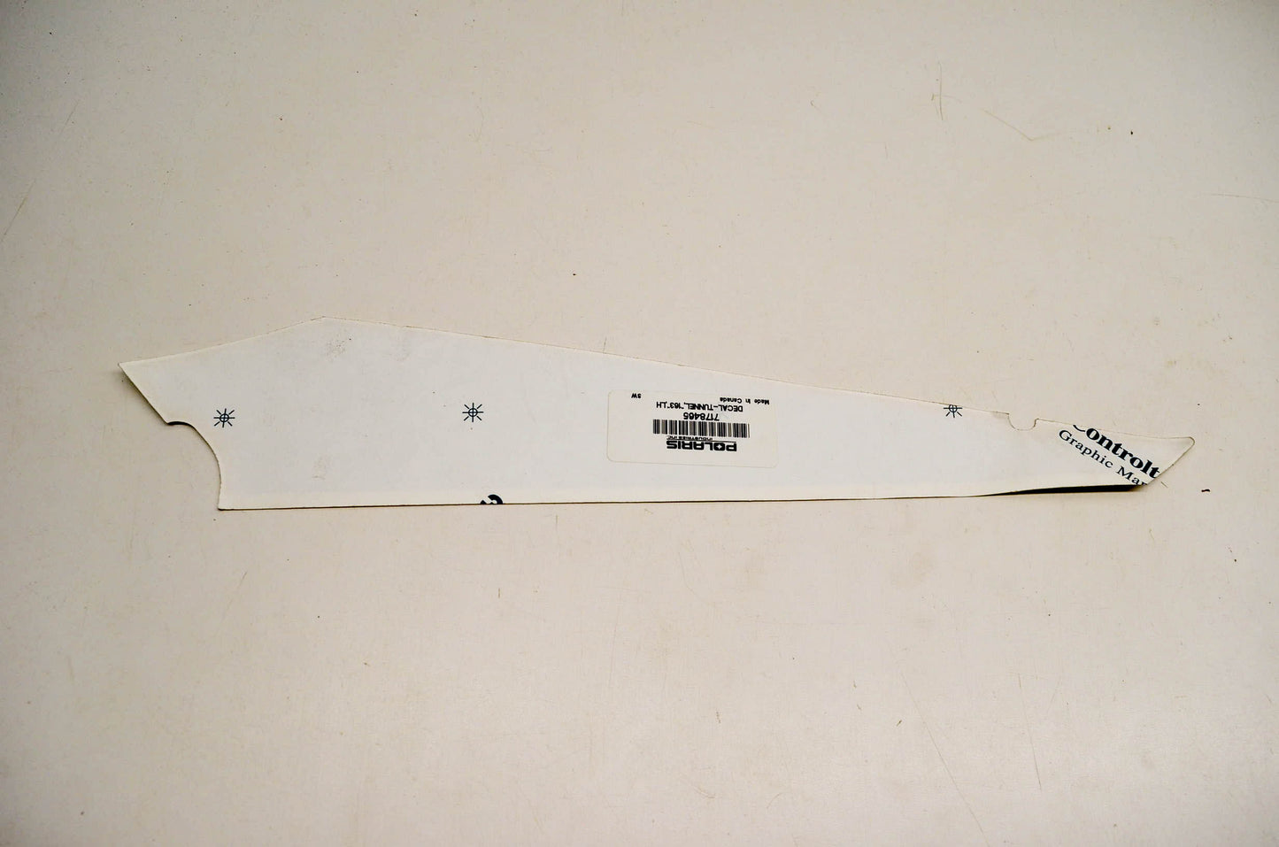 New OEM Polaris 7178465 Decal Tunnel "163" LH NOS