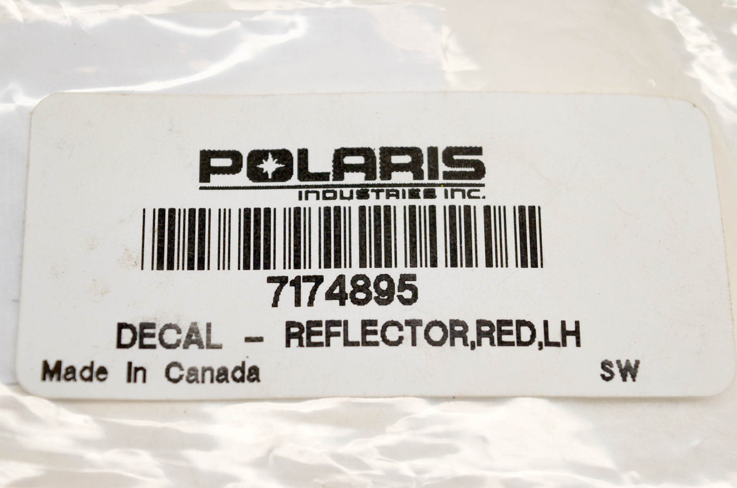 New OEM Polaris 7174895 Decal Reflector LH NOS