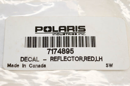 New OEM Polaris 7174895 Decal Reflector LH NOS