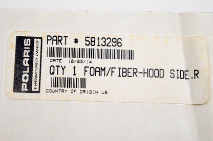 New OEM Polaris 5813296 Foam Fiber Hood Side R NOS