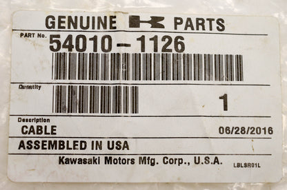 New OEM Kawasaki 54010-1126 Cable NOS