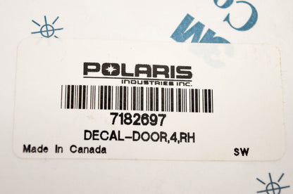 New OEM Polaris 7182697 Decal Door RH NOS