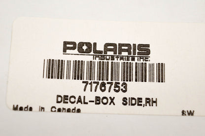 New OEM Polaris 7176753 Decal Box Side RH NOS