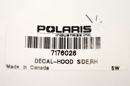 New OEM Polaris 7176028 Decal Hood Side Rh NOS
