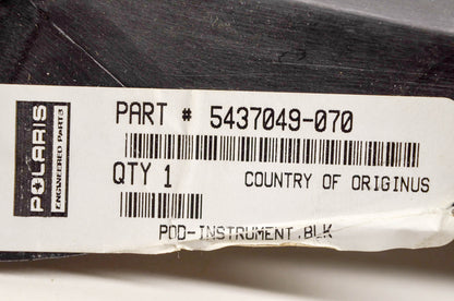 New OEM Polaris 5437049-070 Pod Instrument Black NOS