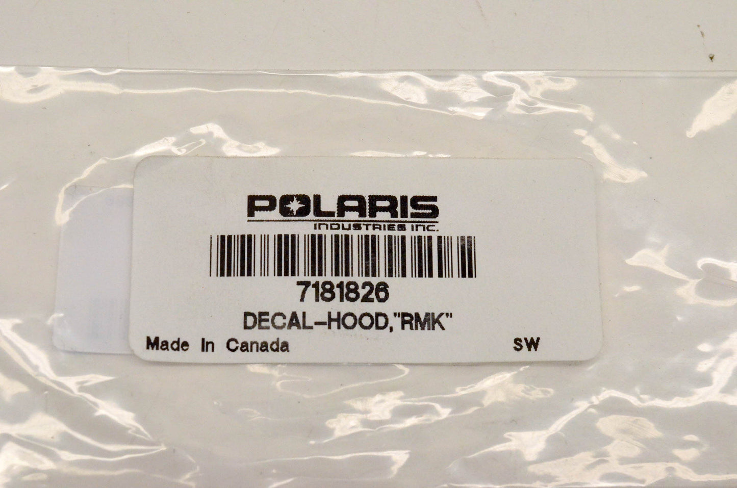 New OEM Polaris 7181826 Decal Hood "RMK" NOS