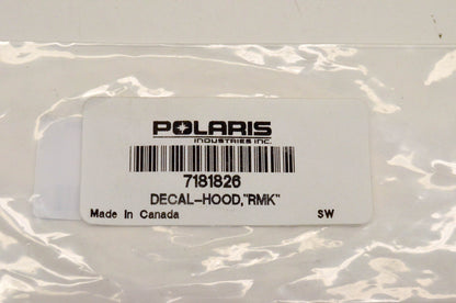 New OEM Polaris 7181826 Decal Hood "RMK" NOS