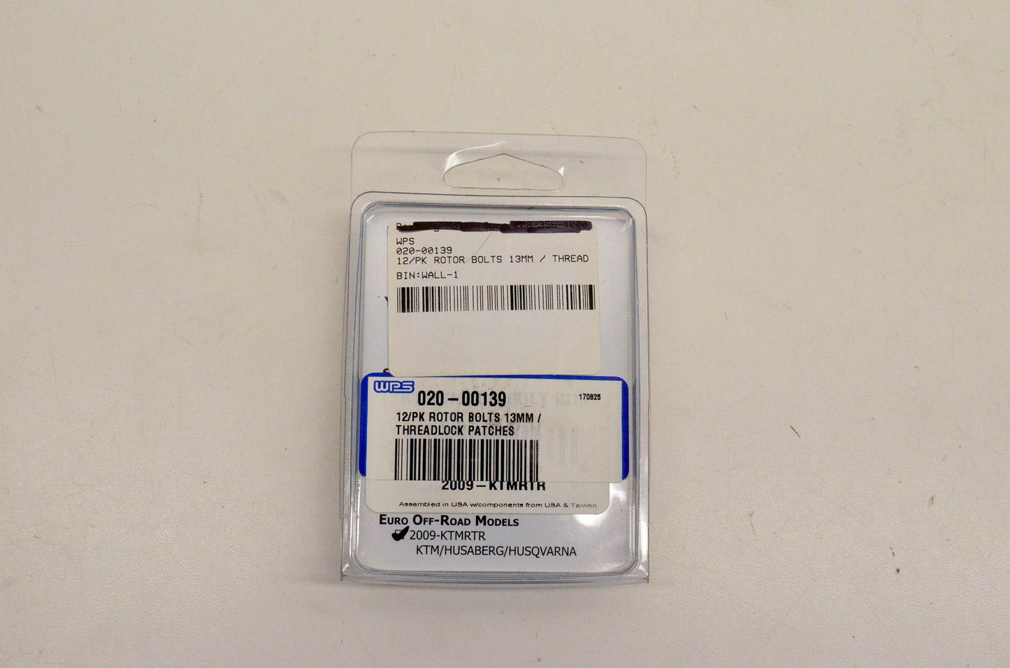 Bolt Motorcycle Hardware 020-00139 Rotor Bolts 6x13mm Quantity 12 NOS
